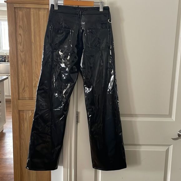 Simon Miller wide leg patent faux leather zip up pants - Picture 13 of 15